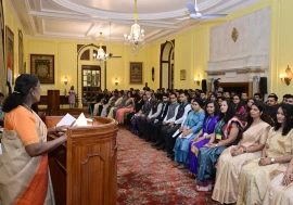 New officers of three services meet President, pledge to uphold governance and quality standards